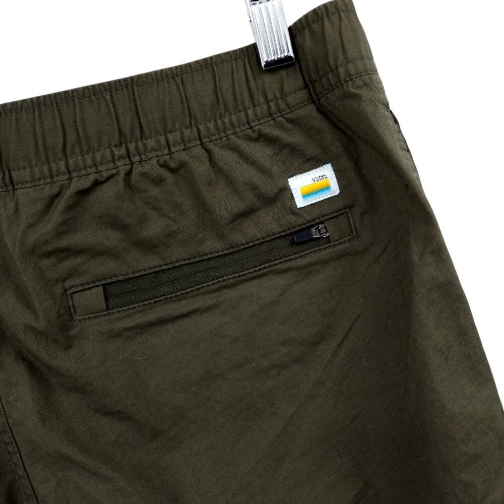 Vuori Mens Rip Stop Olive Green Tapered Pants Size M Stretch Pockets Climber - Picture 10 of 12